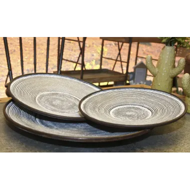 Zestaw 3 Talerzy CLOT 50,5X4,5-39,2X4,5-35X4 cm